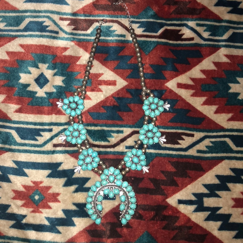 Turquoise squash blossom